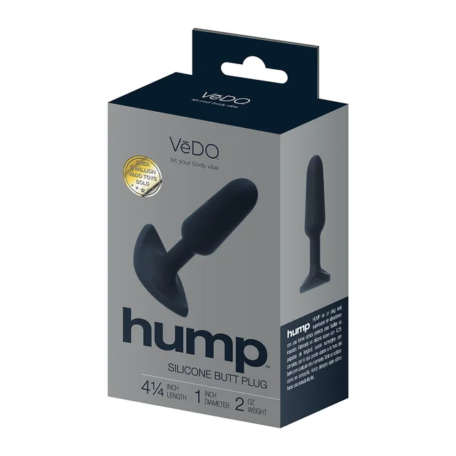 VeDO Hump black tapered plug with T-shaped base on box