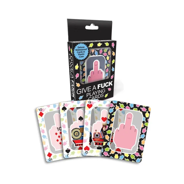 FU Middle Finger waterproof card deck with black tuck box