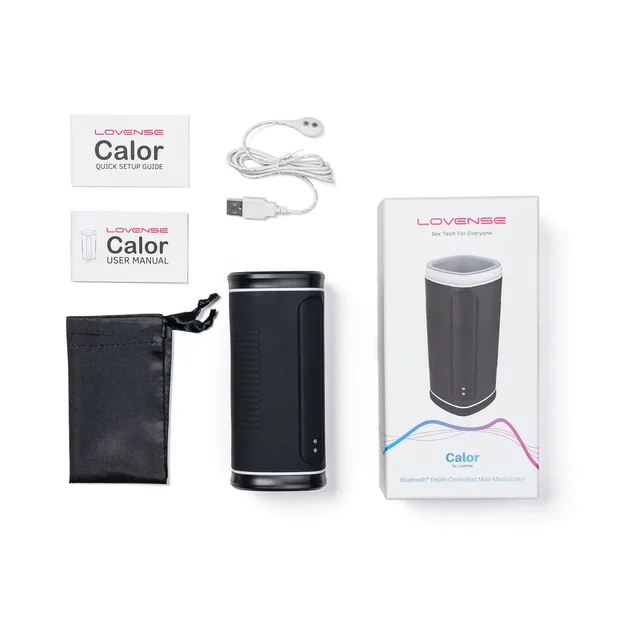 Lovense Calor kit with device pouch cable manual and box
