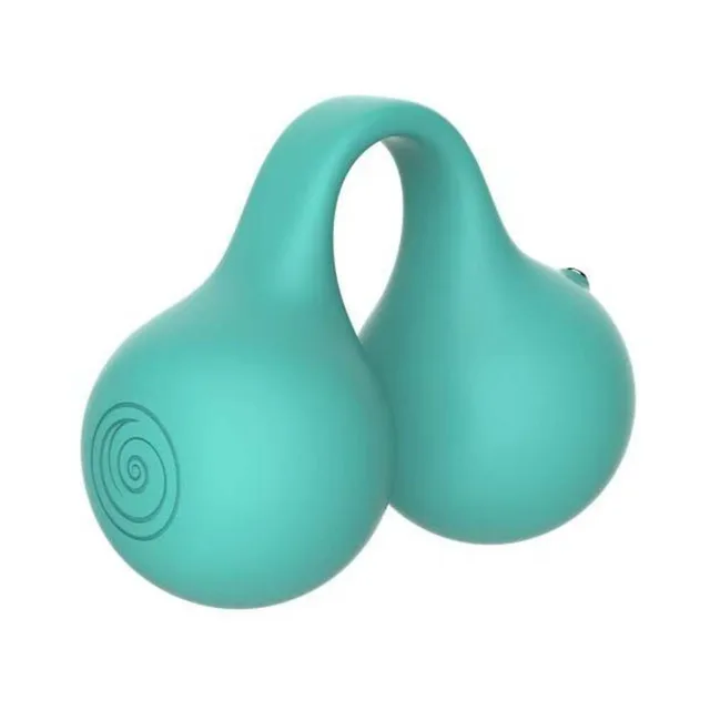 Front angled view of teal Twinn pods and arch loop