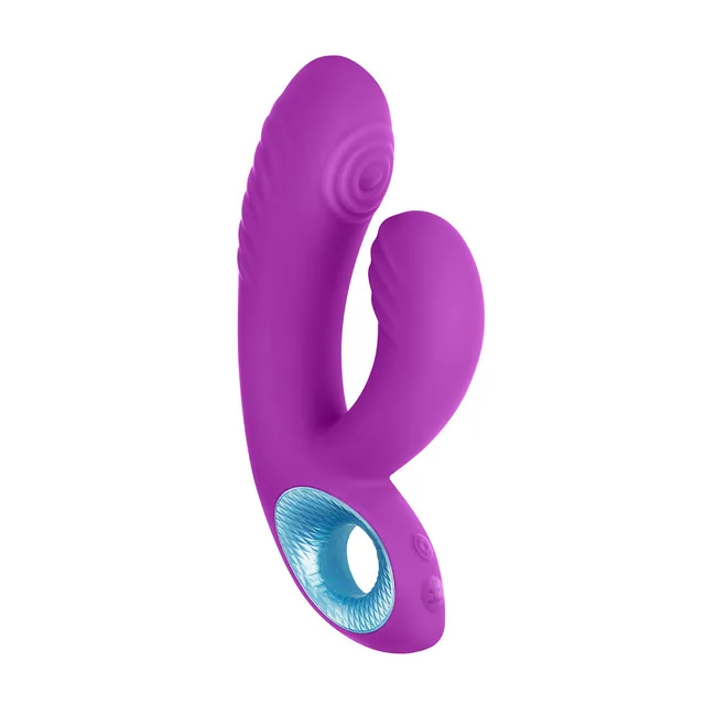 Angled purple FemmeFunn Cora with two curved textured arms