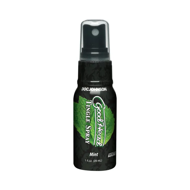 One-ounce GoodHead Mint Tingle Spray bottle with clear cap