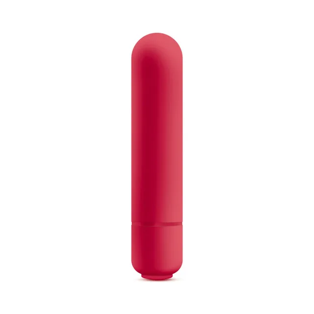 Upright cherry red Pop Vibe bullet with rounded tip