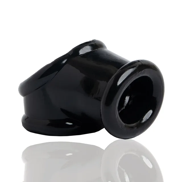 Oxballs POWERSLING glossy black cock sling and ball stretcher
