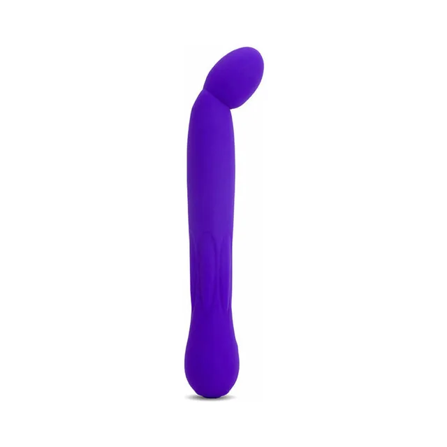 Nu Sensuelle Ace Pro deep-purple vibrator angled-head front view
