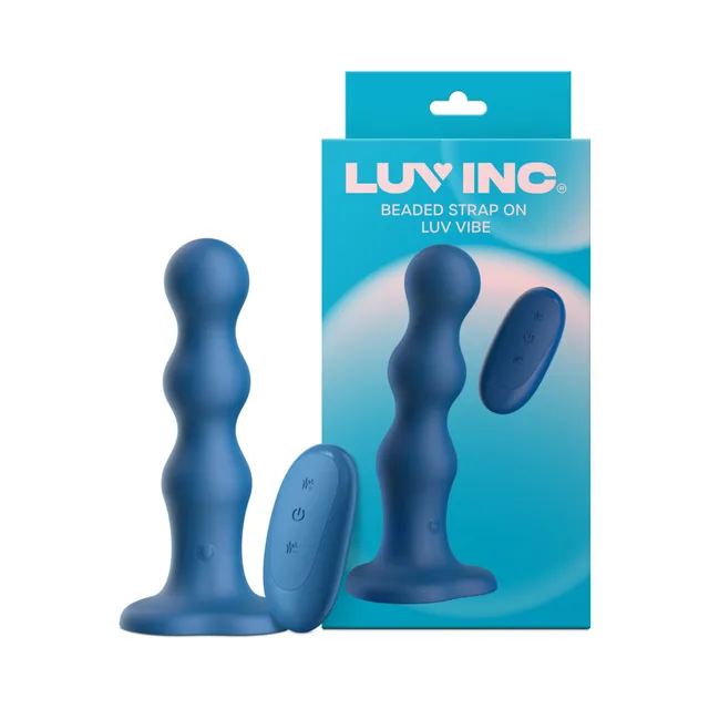 Blue Luv Inc BS38 beaded vibrator with oval remote and retail box