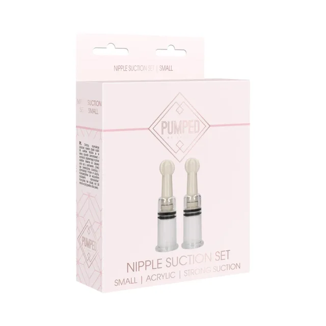 Pumped rose small nipple suction set in pale pink box