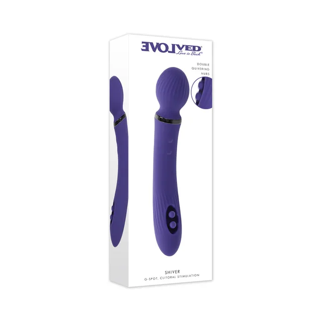 Evolved Shiver Silicone Rechargeable Purple