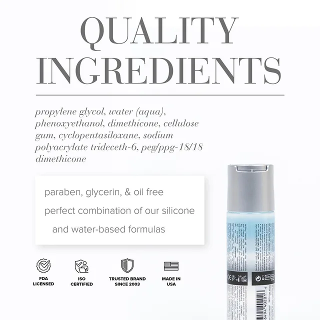System JO Classic Hybrid ingredient graphic with front and rear bottle views