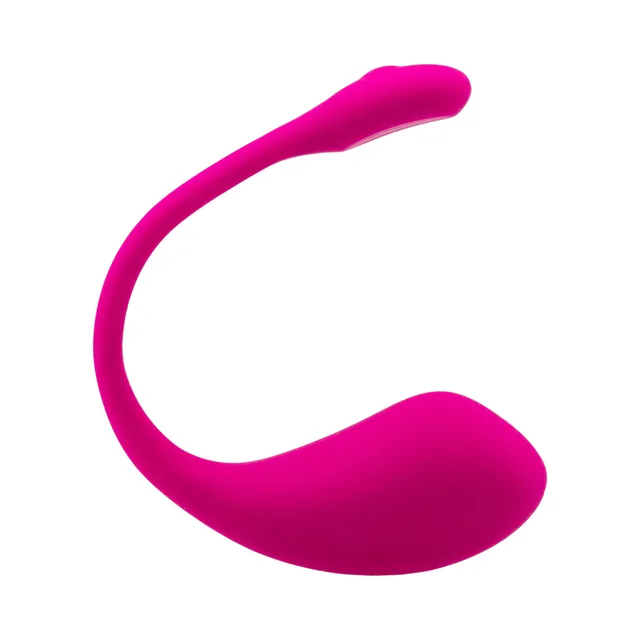 Pink Lovense Lush 2 egg vibrator with long curved flexible tail