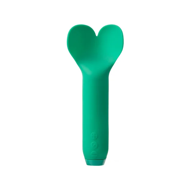 Front view of green Amour split heart-shaped tip