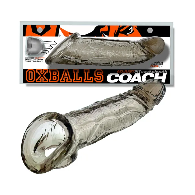 Storm gray Oxballs Coach sculpted sheath beneath package