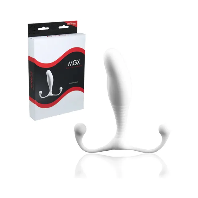 Aneros Trident MGX white stimulator with black carton