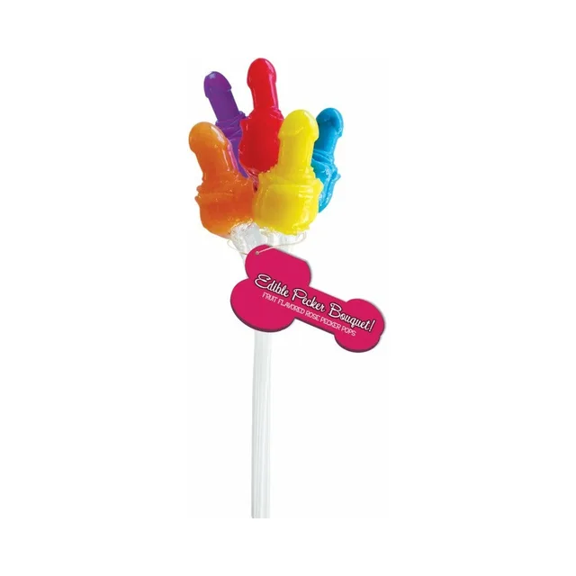 Hott Products Pecker Candy Bouquet small bundle of multicolor molded candy pops