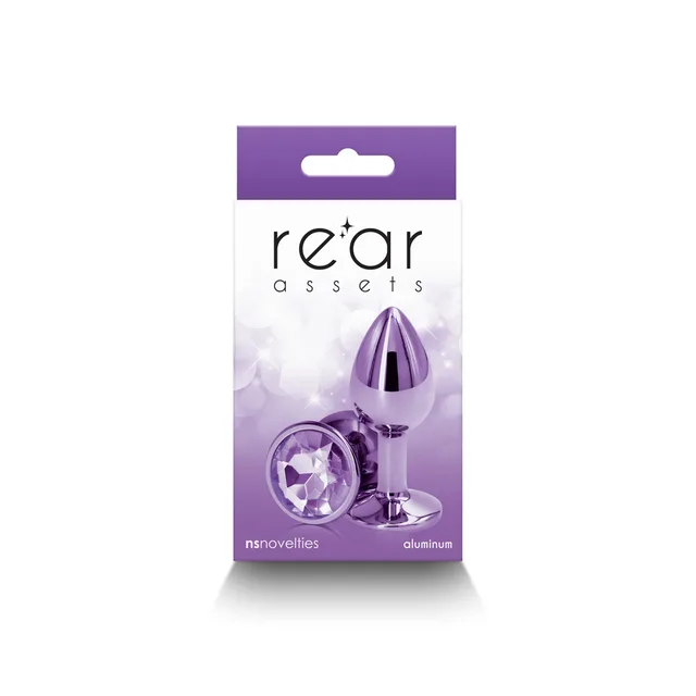 NS Novelties Rear Assets small purple aluminum anal plug front retail package