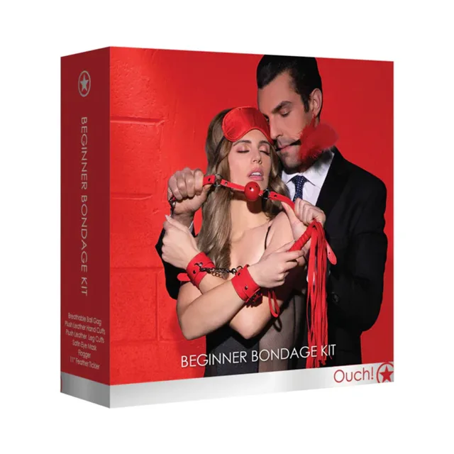 Red Ouch six-piece beginner bondage kit retail box