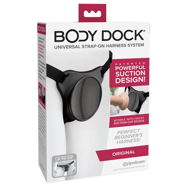 Body Dock Original white retail box with black harness illustration