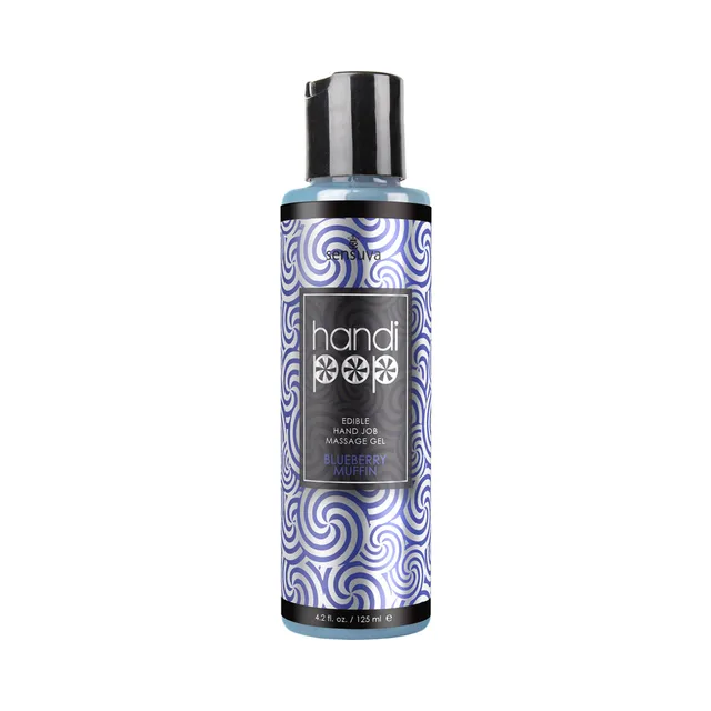 Blue Sensuva HandiPop Blueberry Muffin bottle with black cap