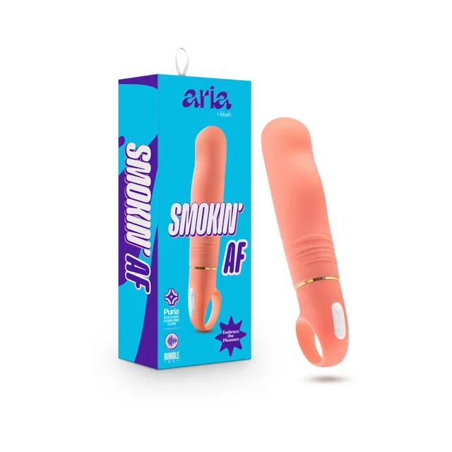 Coral Blush Aria Smokin AF vibrator with retail box