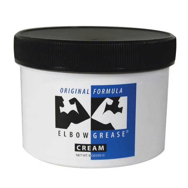 Elbow Grease Original nine-ounce white cream tub with black lid