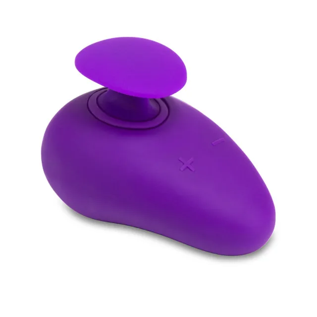 Angled top view of purple Palm Sense and finger fin