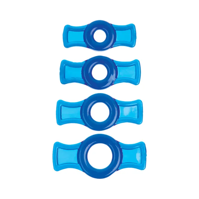 TitanMen Blue Ring Set four loose blue rings in graduated diameters