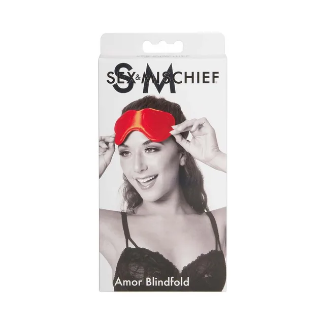 Sportsheets Amor red heart blindfold retail card