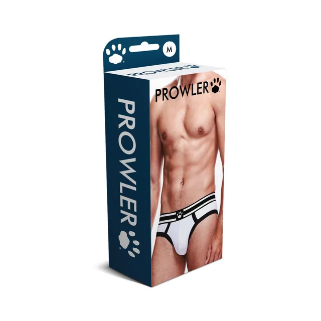Prowler white-and-black brief size M retail box