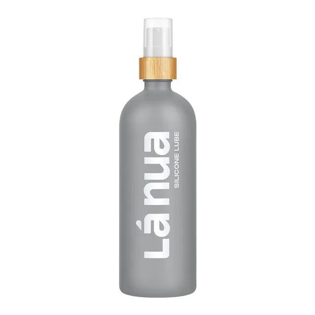 La Nua Unscented Silicone 6.8 oz tall charcoal-gray pump bottle