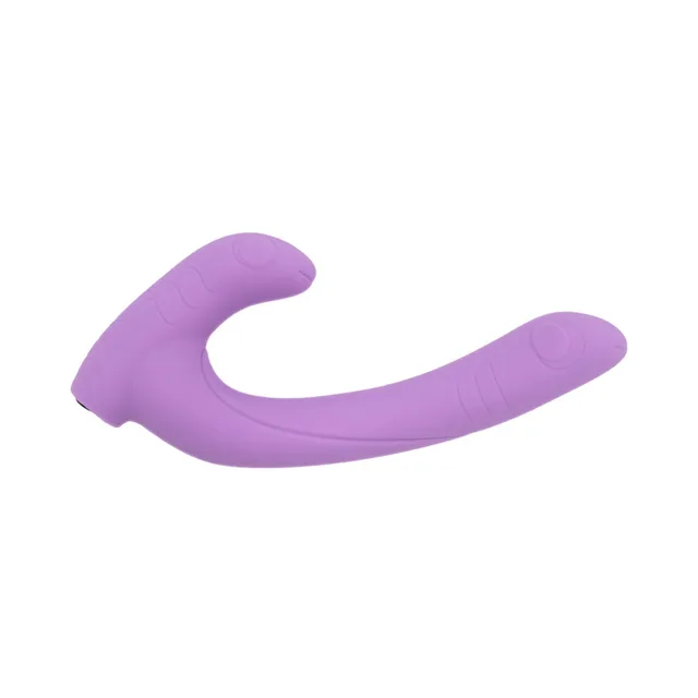 lavender curved Jix dual-ended vibrator with two tapered arms