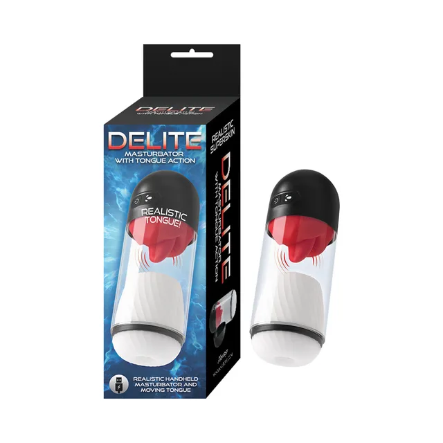 White Nasstoys Delite masturbator with black-and-blue box