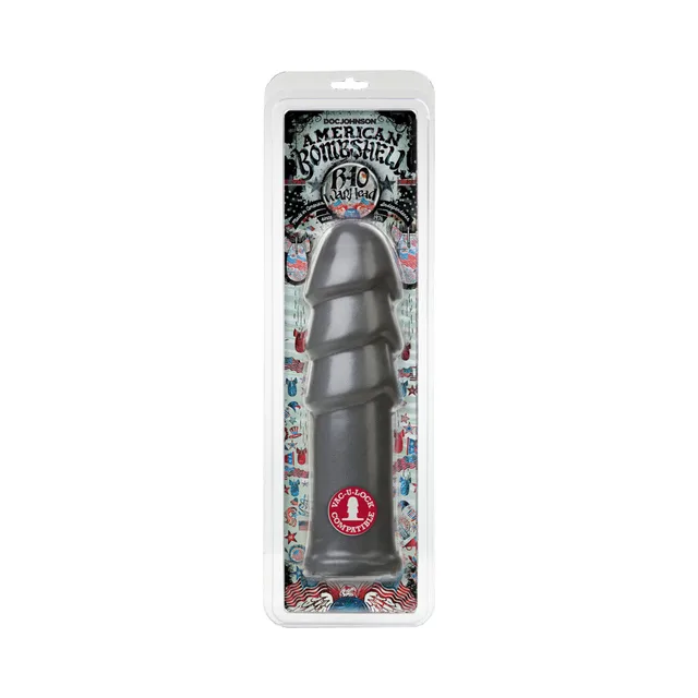 American Bombshell B-10 gray dong inside illustrated clear clamshell