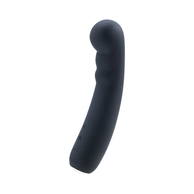 Front angle of black Midori curved vibrator