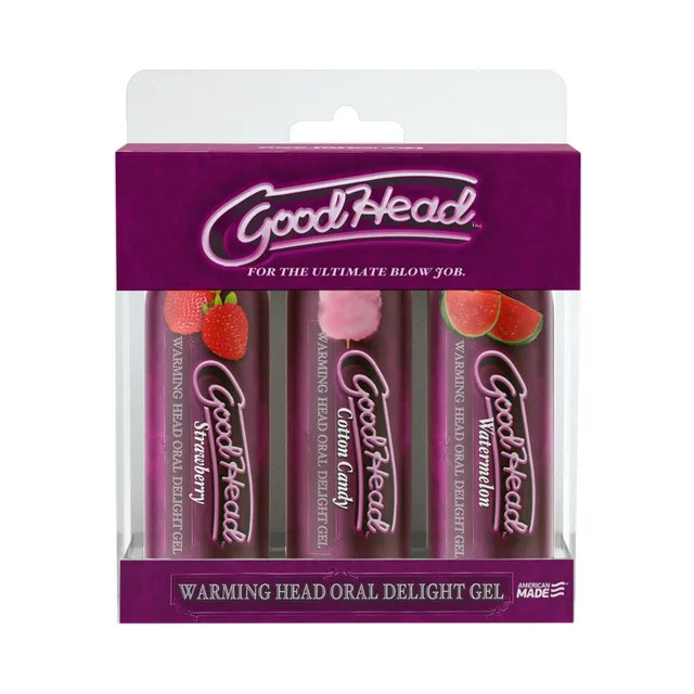 GoodHead Warming Head three-pack in clear-front purple box