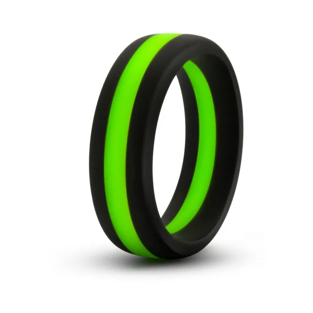Blush Performance Go Pro black-and-green ring upright angle showing black outer band and colored center stripe