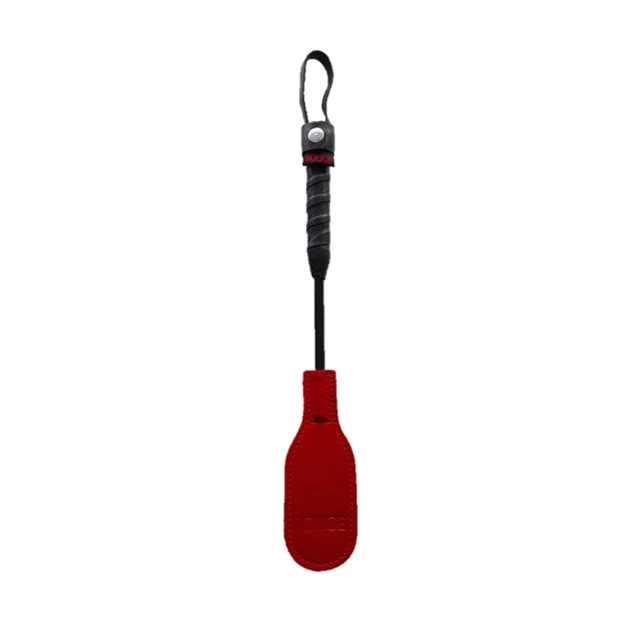Red Rouge mini oval paddle with black shaft and loop