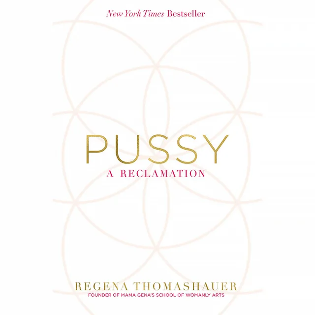 white Pussy A Reclamation cover with gold title and pale overlapping circle lines