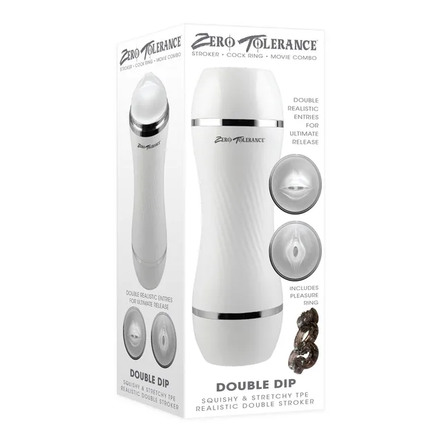 Zero Tolerance Double Dip white dual-ended stroker retail box
