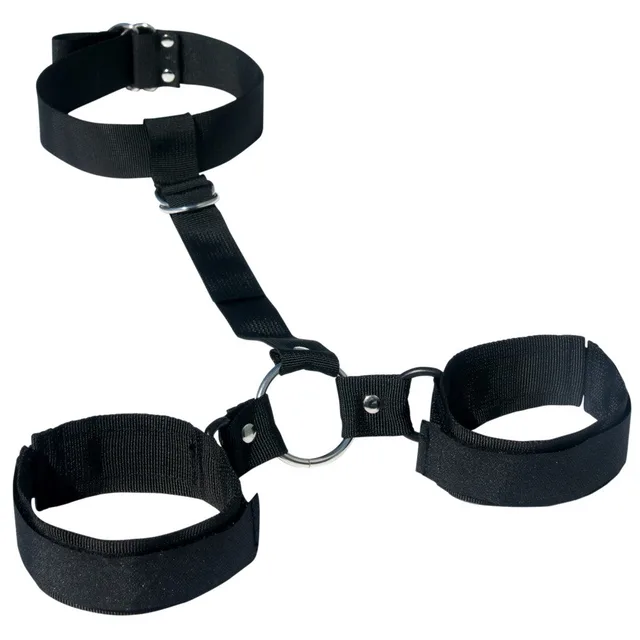 Black Shadow Nylon Restraint with three loops and O-ring