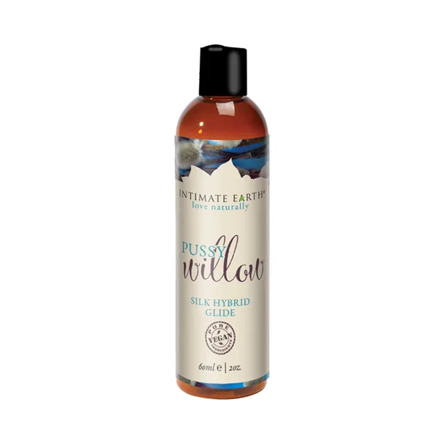 Intimate Earth Pussy Willow clear hybrid lubricant 2 oz bottle