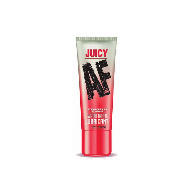 Juicy AF Strawberry 2 oz compact silver and red squeeze tube