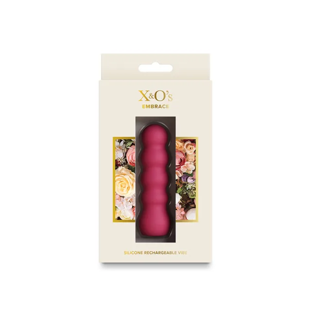 X&O's Embrace rose dildo in cream window box