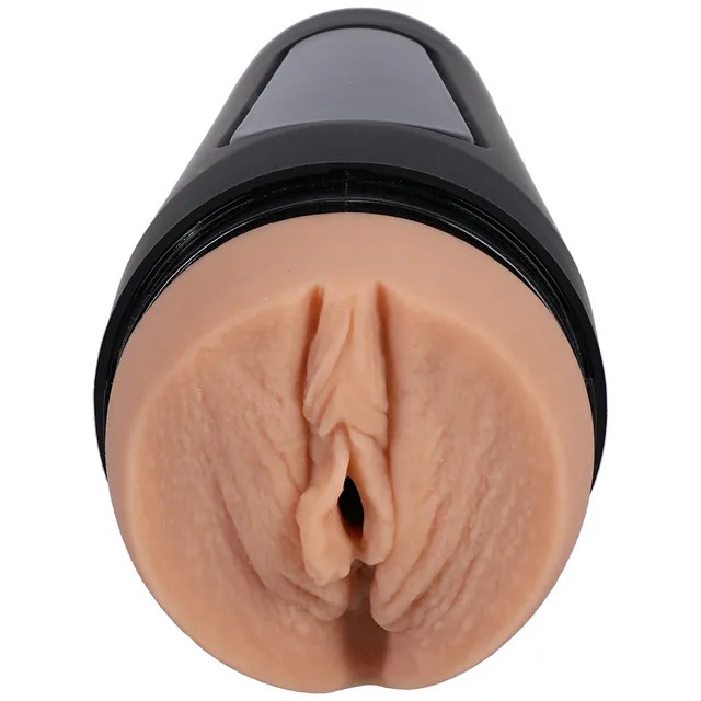 Front view of beige Karlee Grey sleeve inside black hard case
