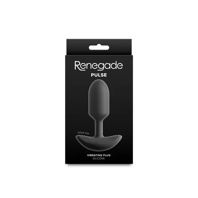Black Renegade Pulse vibrating plug in compact box