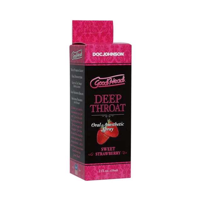 GoodHead Sweet Strawberry Spray angled pink and black retail box