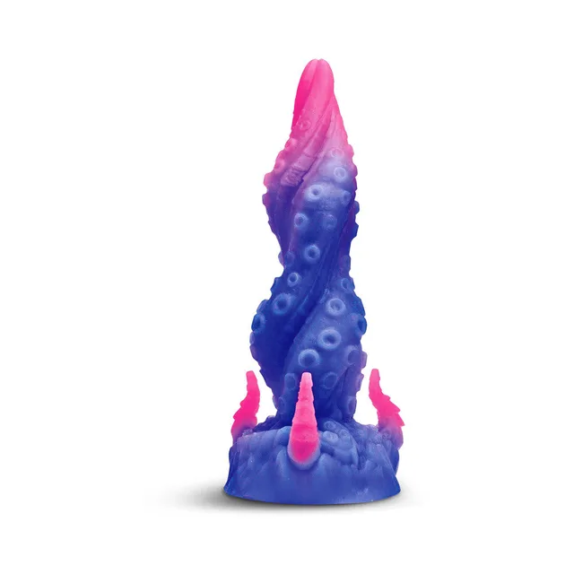 Creature Cocks Krakenar periwinkle tentacle dildo front upright view