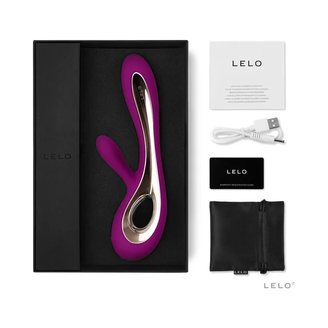 Deep Rose LELO SORAYA 2 set with box, cable, card and pouch