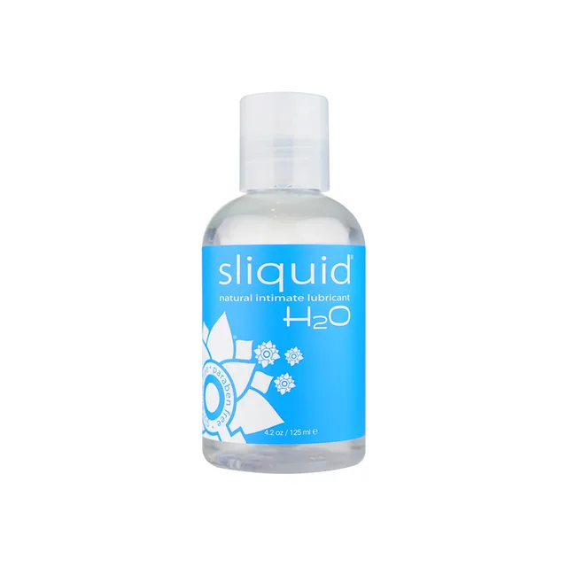 Sliquid Naturals H2O clear 4.2-ounce bottle with blue label