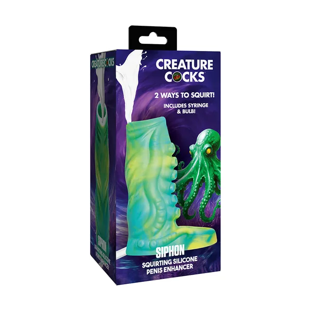 Creature Cocks Siphon green tentacle enhancer in aquatic retail box