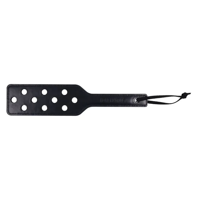Sportsheets Shadow black perforated paddle horizontal front view